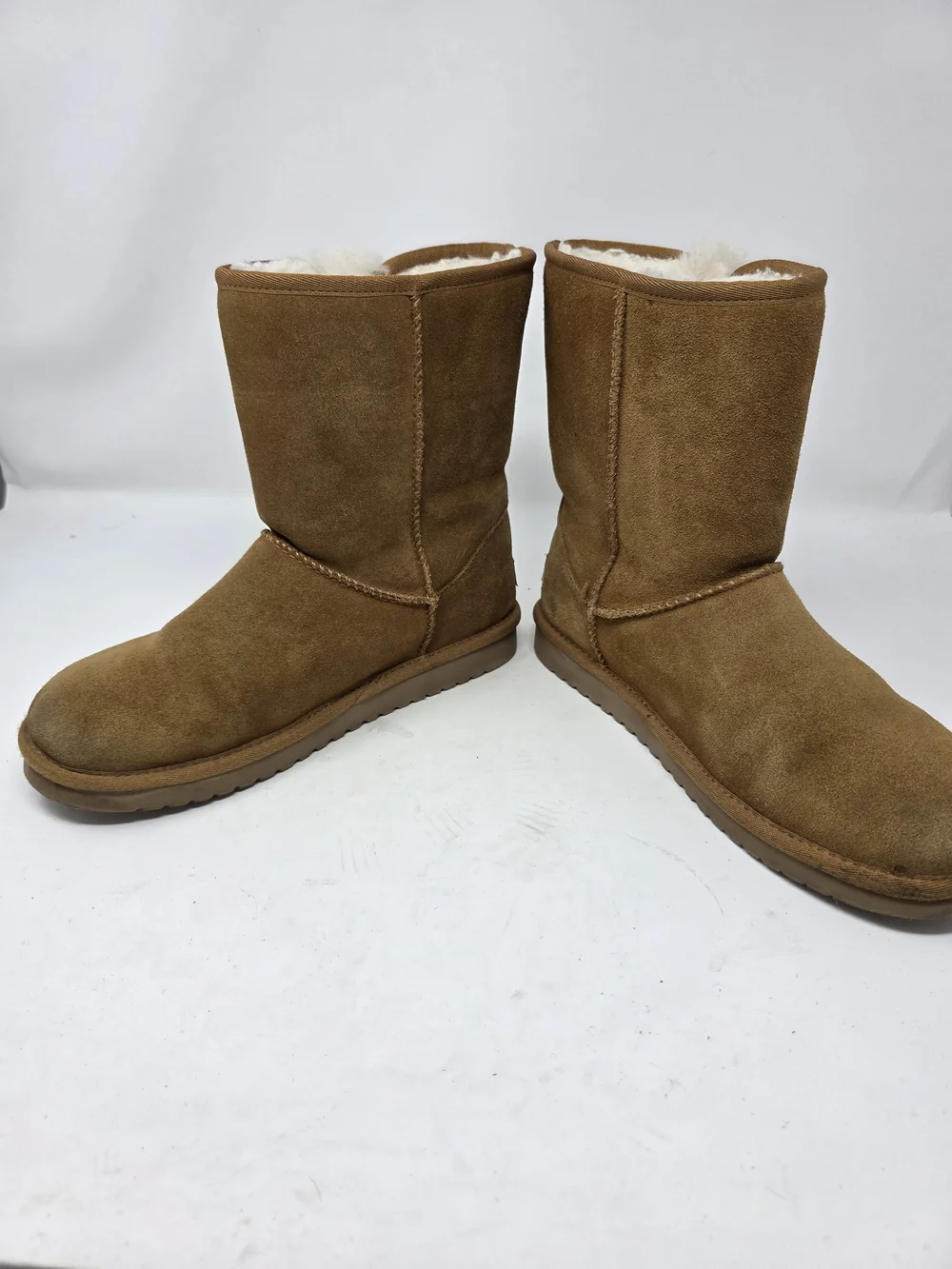 Koolaburra by UGG Victoria Short Boots Womens 9 Chestnut Brown Suede Bows